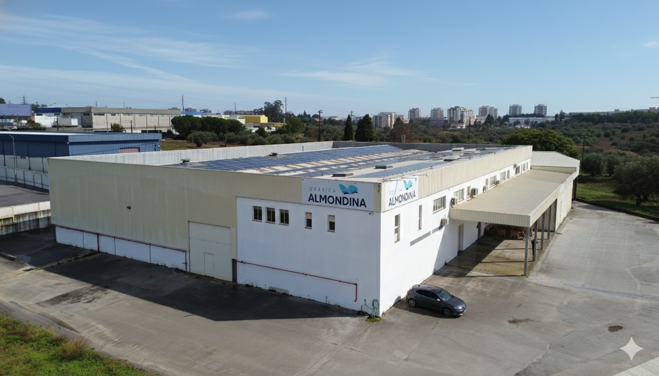 Edifício da Gráfica Almondina na Zona Industrial de Torres Novas